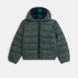 معطف منفوخ، باللون الأخضر...